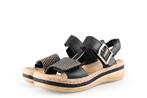 Rieker Sandalen in maat 38 Zwart | 5% extra korting, Verzenden, Zwart, Sandalen of Muiltjes, Zo goed als nieuw