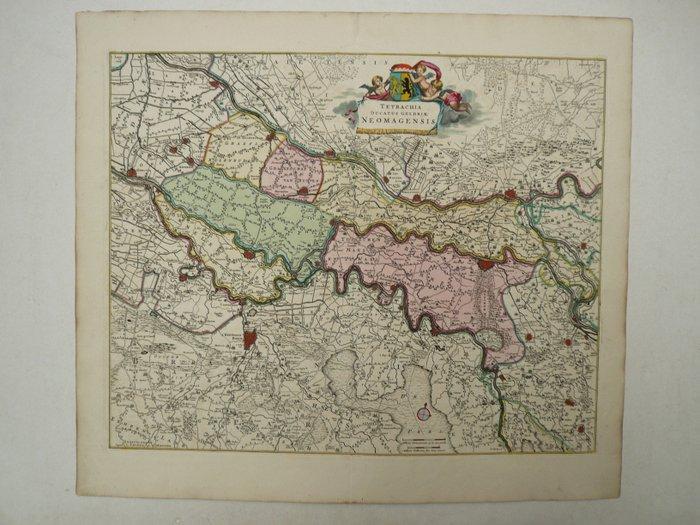 Nederland - Gelderland, Nijmegen, Betuwe, Den Bosch; F. de, Boeken, Atlassen en Landkaarten