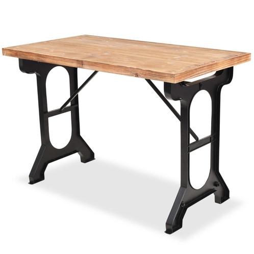 vidaXL Eettafel 122x65x82 cm massief vurenhout, Huis en Inrichting, Tafels | Eettafels, Nieuw, Verzenden