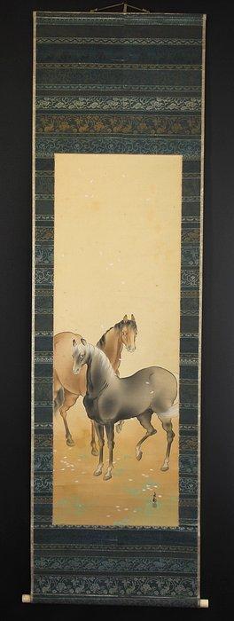 Uma Horses - With signature  Eih seal  Hashimoto, Antiek en Kunst, Antiek | Overige Antiek