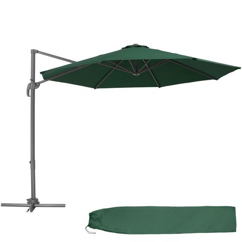 Parasol Daria Ø 300cm met voetpedaal en beschermhoes - groen, Jardin & Terrasse, Protection solaire, Envoi