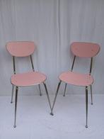 Stoel - Metaal, Twee formica-metalen stoelen, vintage jaren, Antiek en Kunst