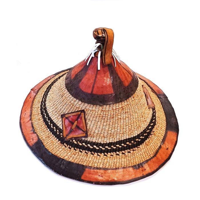 Cuir et paille tressée - Peul - Mali (Sans prix de réserve), Antiek en Kunst, Kunst | Niet-Westerse kunst