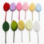 Blad Zijden blaadjes op draad Hot Pink 3*5 cm PAK100, Maison & Meubles