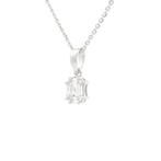 Ketting met hanger - 18 karaat Witgoud - 0.21ct. tw. Diamant