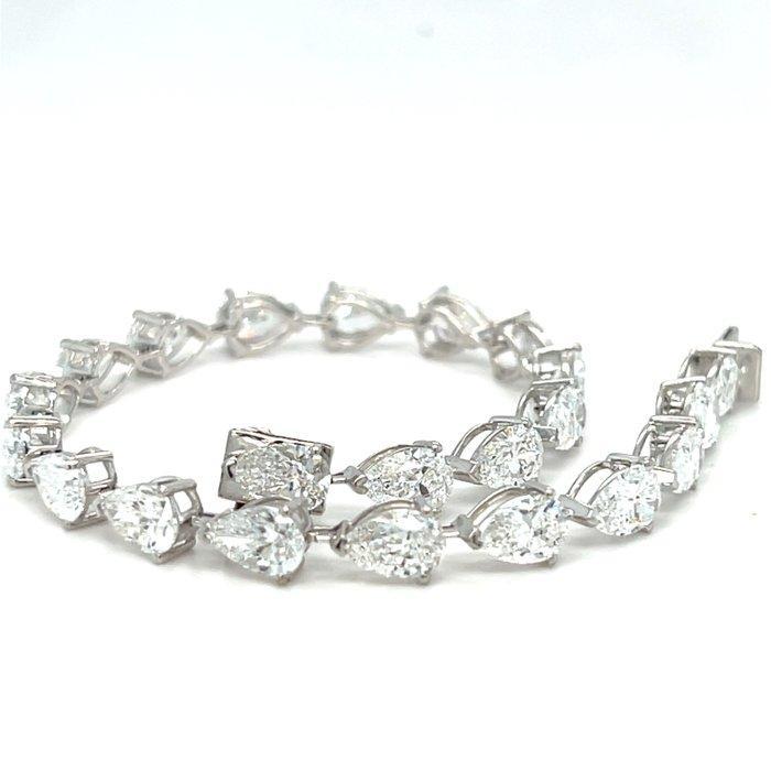 Armband - 14 karaat Witgoud - 11.79ct. tw. Diamant, Handtassen en Accessoires, Armbanden