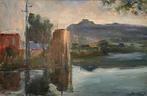 Rubens Capaldo (1908-1987) - Paesaggio lacustre, Antiek en Kunst