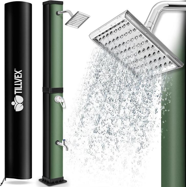 Buitendouche - Tuindouche - Zonneenergie - 40L - Groen - Til, Bricolage & Construction, Sanitaire, Envoi