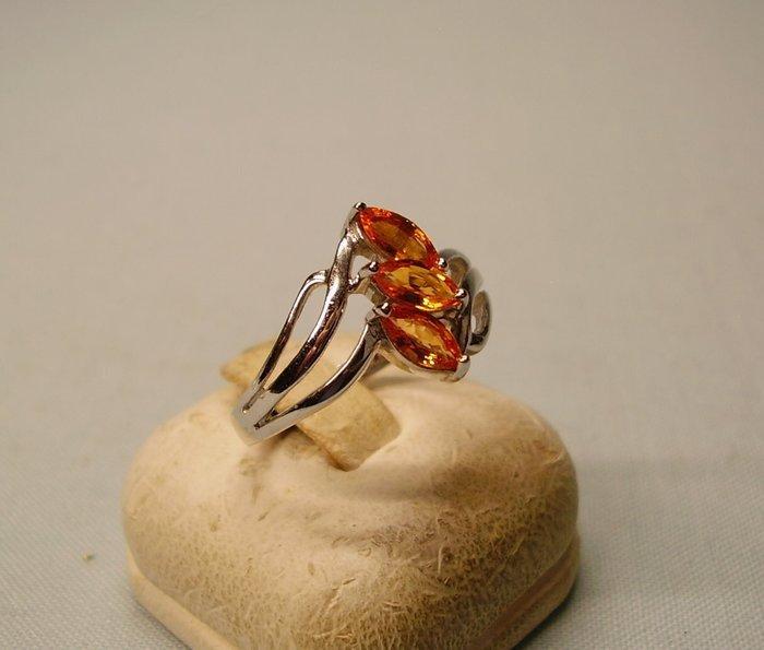 Zonder minimumprijs - Ring Zilver - 1.00ct. tw. Vuuropaal -, Handtassen en Accessoires, Ringen