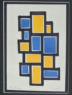 Siep Van Den Berg (1913-1998) - Collage in blauw en geel