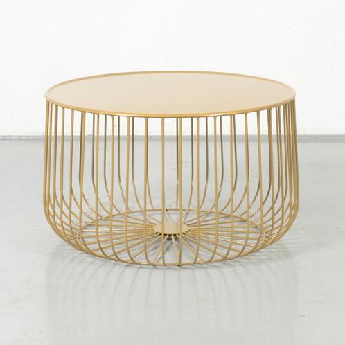 Bijzettafel Tidaholm, goud, 38 x 60 cm ø, Zakelijke goederen, Kantoor en Winkelinrichting | Kantoormeubilair en Inrichting, Gebruikt