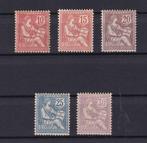 France 1902 - Cote 650€, série complète - Yvert n°124/128, Postzegels en Munten, Postzegels | Europa | Frankrijk, Gestempeld