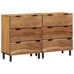 vidaXL Sideboards 2 stuks Bruin 60x33x75 cm Massief Houten, Verzenden, Nieuw