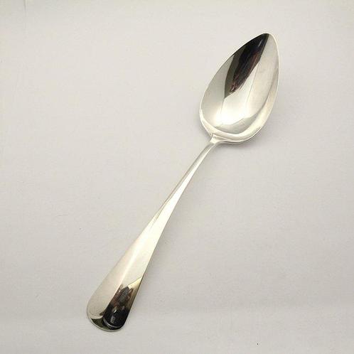 Grote serveerlepel met licht gebogen steel - Van Kempen -, Antiek en Kunst, Antiek | Zilver en Goud