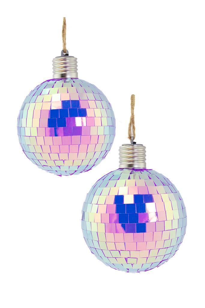 2x Discobal Ø 10 cm LED Iridescent Paars  Discobol Klein Spi, Hobby en Vrije tijd, Feestartikelen, Nieuw, Ophalen of Verzenden