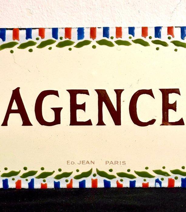 No reserve-ED.Jean Parijs ca.1920 - Antiek bolvormig emaille, Antiek en Kunst, Antiek | Wandborden en Tegels