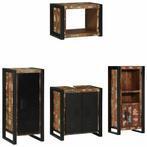 vidaXL Badkamermeubel Set 4 pcs Bruin Massief Gerecycleerd, Verzenden, Nieuw