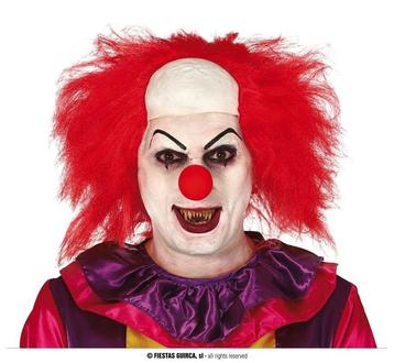 Halloween Pruik Clown Rood, Verzenden