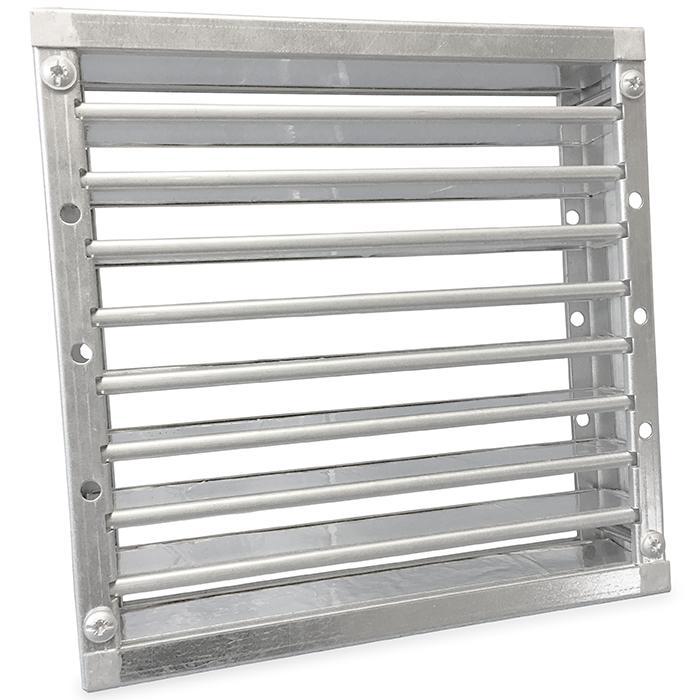 Brandwerend vierkant lamellenrooster 200 x 200mm, Doe-het-zelf en Bouw, Ventilatie en Afzuiging, Nieuw, Verzenden