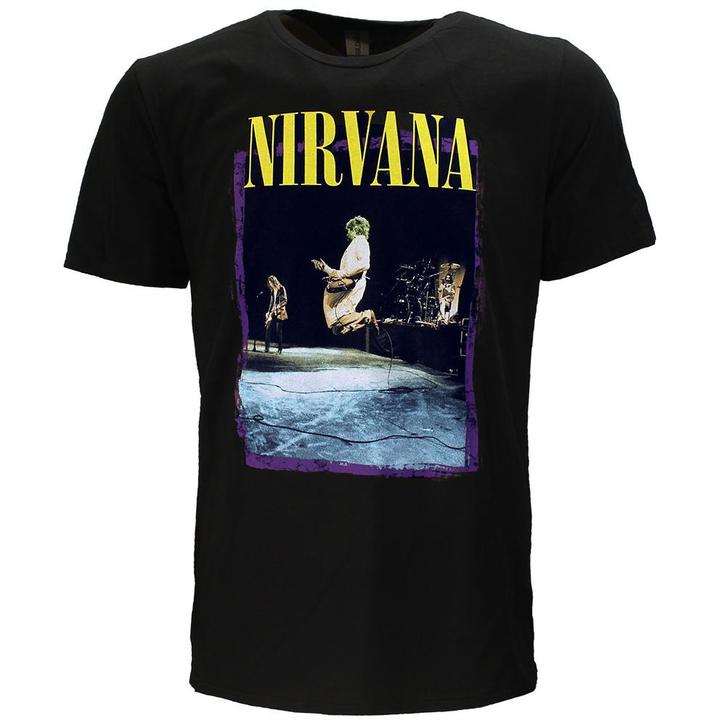 Nirvana Stage Jump T-Shirt - Officiële Merchandise, Kleding | Heren, T-shirts