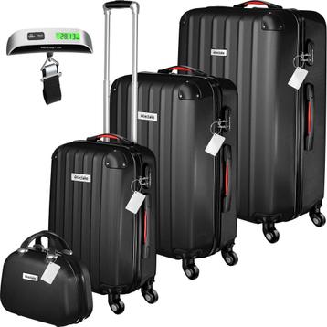 tectake Kofferset met harde schaal Cleo 4-delig. met bagagew, Handtassen en Accessoires, Verzenden, Nieuw