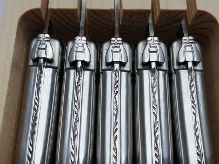 Laguiole - 6x Forks and 6x Knives - completely stainless, Antiek en Kunst, Antiek | Keukengerei