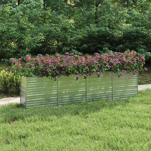 vidaXL Plantenbak verhoogd 320x40x77 cm gegalvaniseerd staal, Tuin en Terras, Bloempotten, Nieuw, Verzenden