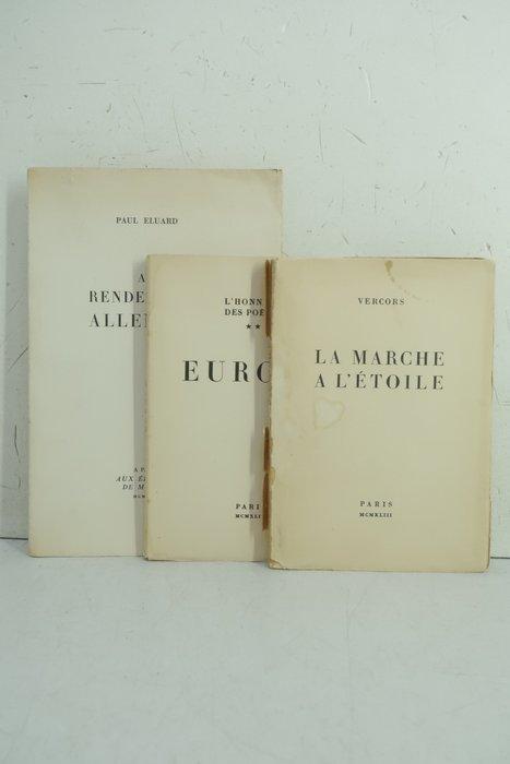 Jean Bruller (Vercors) , Paul Eluard , Louis Aragon e.a., Antiquités & Art, Antiquités | Livres & Manuscrits