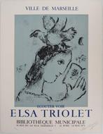Marc Chagall (1887-1985) - Elsa Triolet : Femme à loiseau, Antiquités & Art