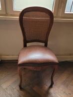 Louis XV Stil Stuhl – Wiener Geflecht – Holz und Leder -