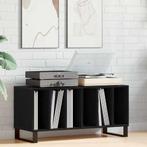 vidaXL Recordkast Zwart Eiken 100x38x48 cm Gelaagd Hout, Huis en Inrichting, Woonaccessoires | Cd- en Dvd-rekken, Verzenden, Nieuw