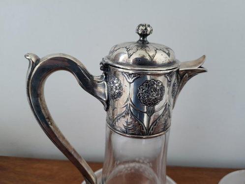 Gallia - Aiguière (2) - Cristal, métal argenté, Antiek en Kunst, Antiek | Meubels | Tafels