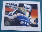 Clovis - Très rare Lithographie  Arton Senna - Williams, Verzamelen, Automerken, Motoren en Formule 1, Nieuw