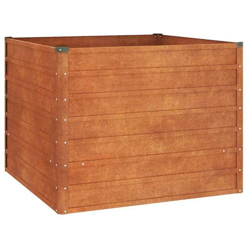 Plantenbak Cortenstaal 100x100 - Retour deal -60%, Tuin en Terras, Bloembakken en Plantenbakken, 60 cm of meer, 100 cm of meer