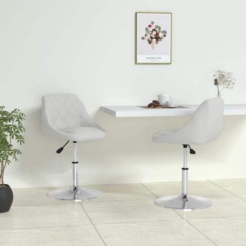 vidaXL Eetkamerstoelen 2 st kunstleer wit, Huis en Inrichting, Stoelen, Nieuw, Verzenden