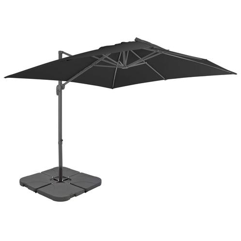 vidaXL Parasol met draagbare voet antracietkleurig, Tuin en Terras, Parasols, Nieuw, Verzenden