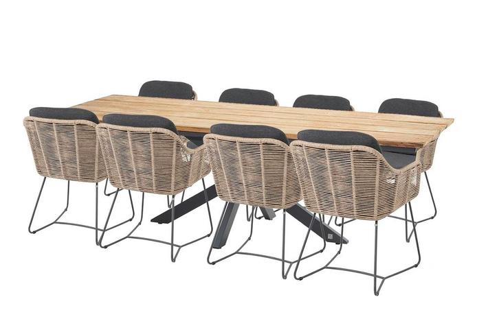 Taste by 4 Seasons Belmond tuinset naturel met Minerva tafel, Jardin & Terrasse, Ensembles de jardin