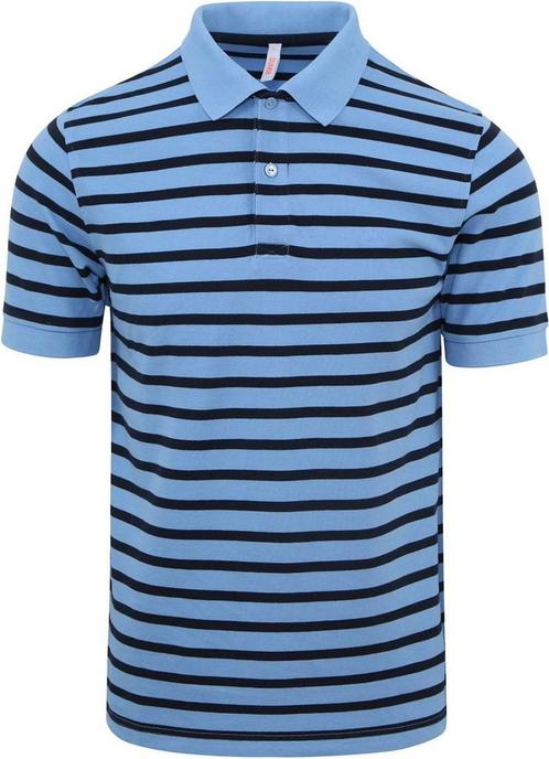 Sun68 Poloshirt Strepen Lichtblauw maat Maat 52/54 (L) Heren, Kleding | Heren, Polo's, Nieuw, Maat 52/54 (L), Verzenden