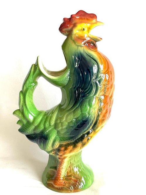 Pouring jug “Rooster” Saint Clément - Aiguière - Barbotine, Antiek en Kunst, Kunst | Designobjecten