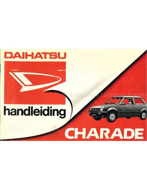 1983 DAIHATSU CHARADE INSTRUCTIEBOEKJE NEDERLANDS, Autos : Divers, Modes d'emploi & Notices d'utilisation