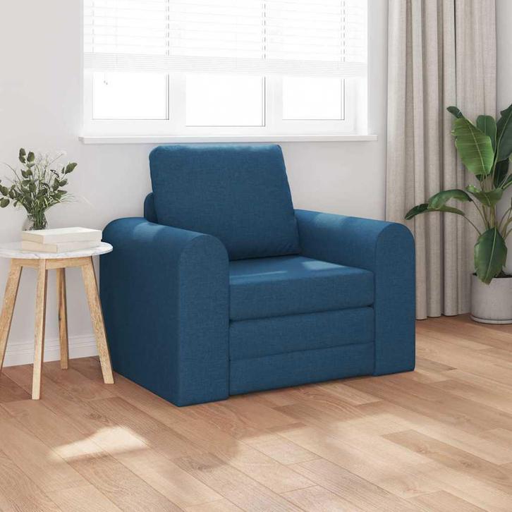 vidaXL Slaapbank Blauw 98 x 71 x 83 cm Stof, Huis en Inrichting, Zetels | Zetels, Nieuw, Verzenden