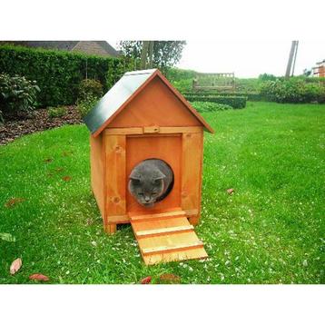 Schuilhok voor katten/konijnen bruin, Nieuw