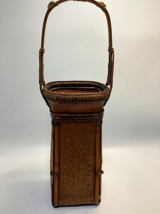 Mand - Bamboe - Japanse handgeweven bamboe, Antiek en Kunst, Antiek | Overige Antiek