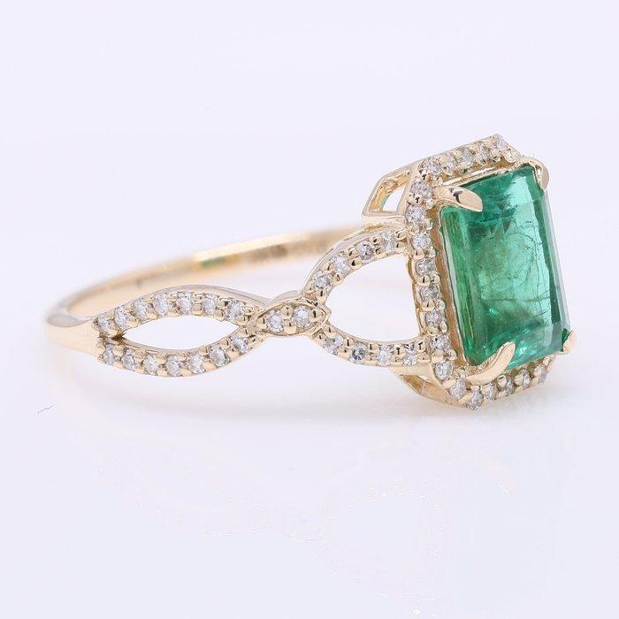 Zonder minimumprijs - Ring - 14 karaat Geel goud - 1.52ct., Handtassen en Accessoires, Ringen