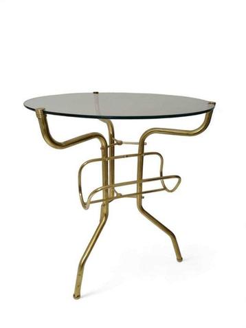 Salontafel - Glas, Messing, Antiek en Kunst