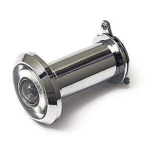 Deurspion messing verchroomd 200°, Doe-het-zelf en Bouw, Hang- en Sluitwerk, Klink of Kruk, Nieuw, Overige materialen
