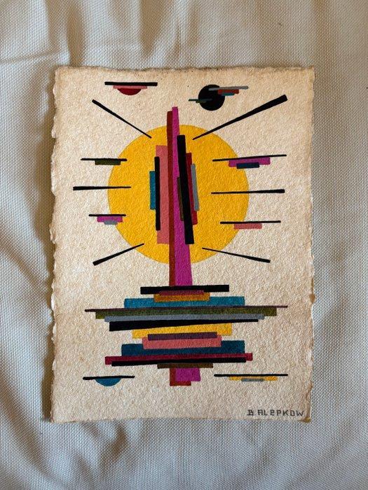 Boris Alepkow (XX) - Komposition - Bauhaus / Avantgarde, Antiek en Kunst, Kunst | Schilderijen | Modern