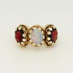 Bague - 14 carats Or jaune Grenat, Handtassen en Accessoires, Ringen, Nieuw