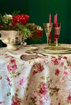 Romantisch tafelkleed met bloemenprint in Victoriaanse stijl, Antiek en Kunst