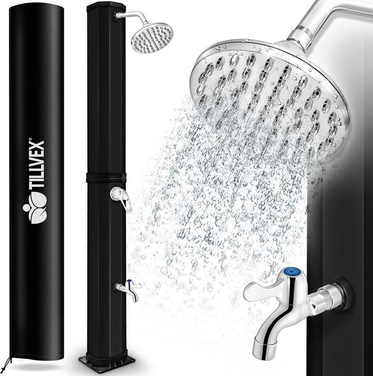 Buitendouche - Tuindouche - Zonneenergie - 35L - Zwart - Til, Bricolage & Construction, Sanitaire, Envoi